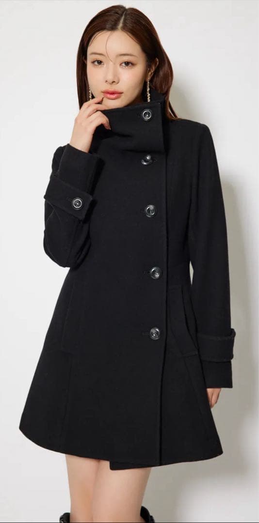 rienda 25オーバーネックシンデレララインミニコート S