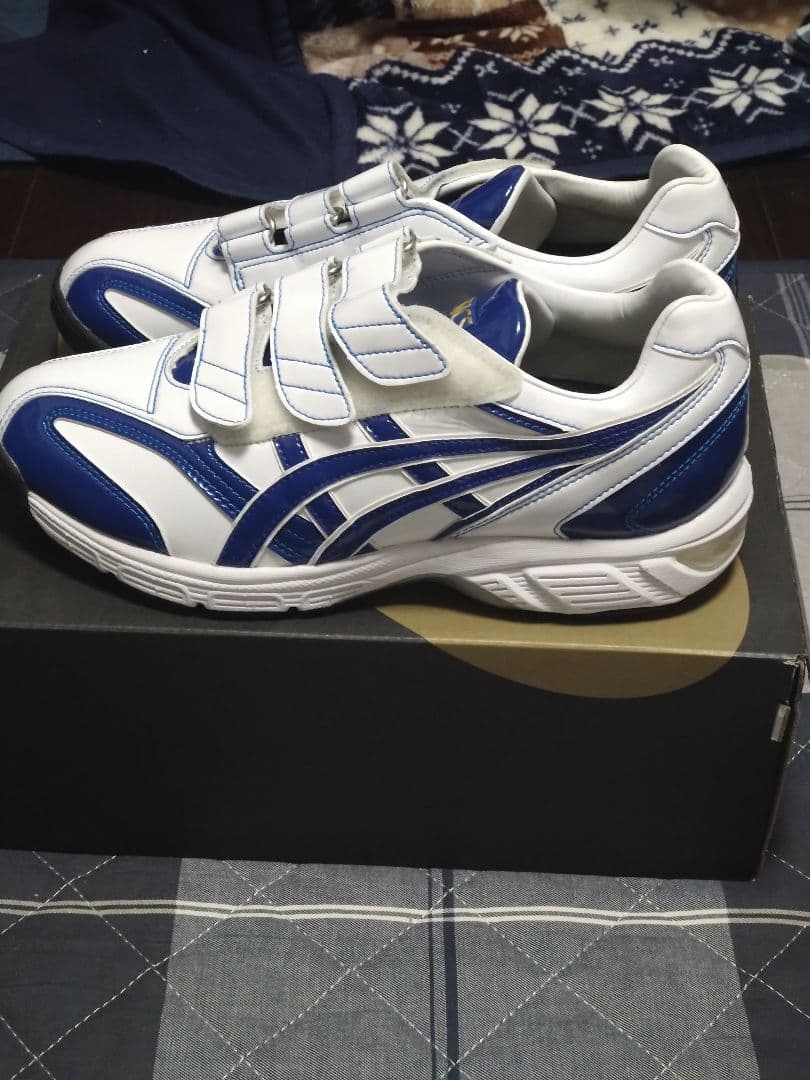 asics ゴールドステージ トレーニングシューズ ホワイト/ブルー