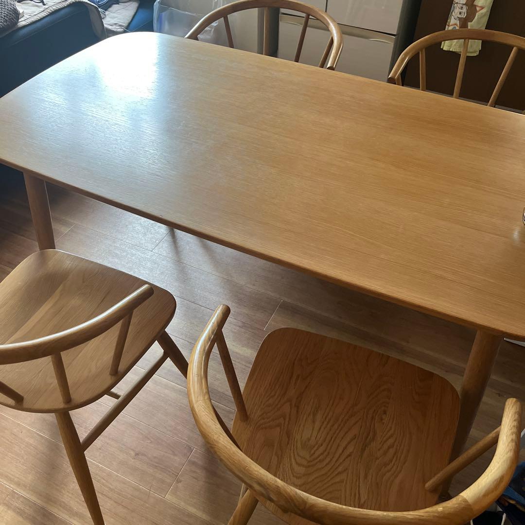 無印良品　オーク材ダイニングテーブルと椅子セット　本日セール