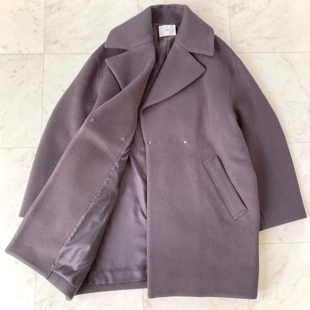 美品✨イエナ super140 ウールコクーンショートコート グレー