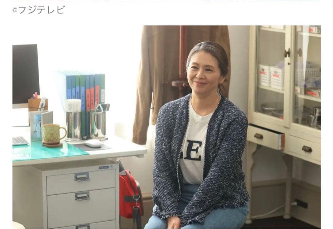 ICB デニムライクツイードニットジャケット