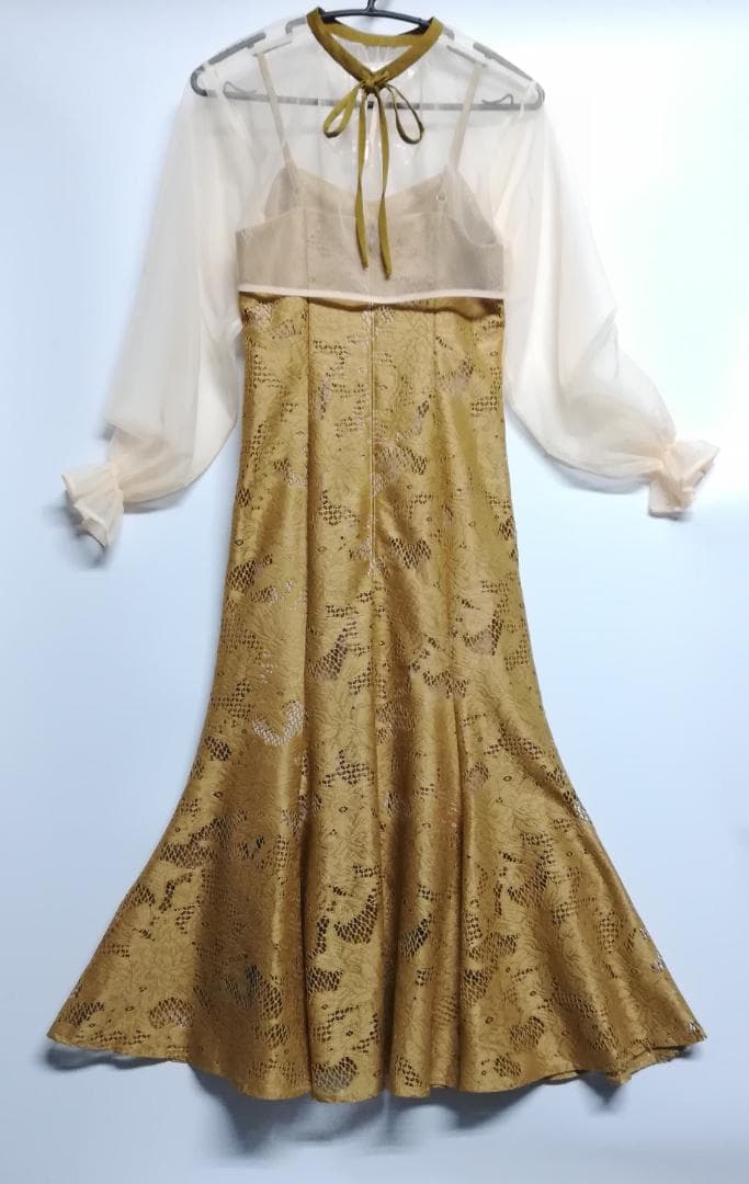 etoll. 結婚式 ワンピース 3wayシフォンボレロ&レースキャミドレス S