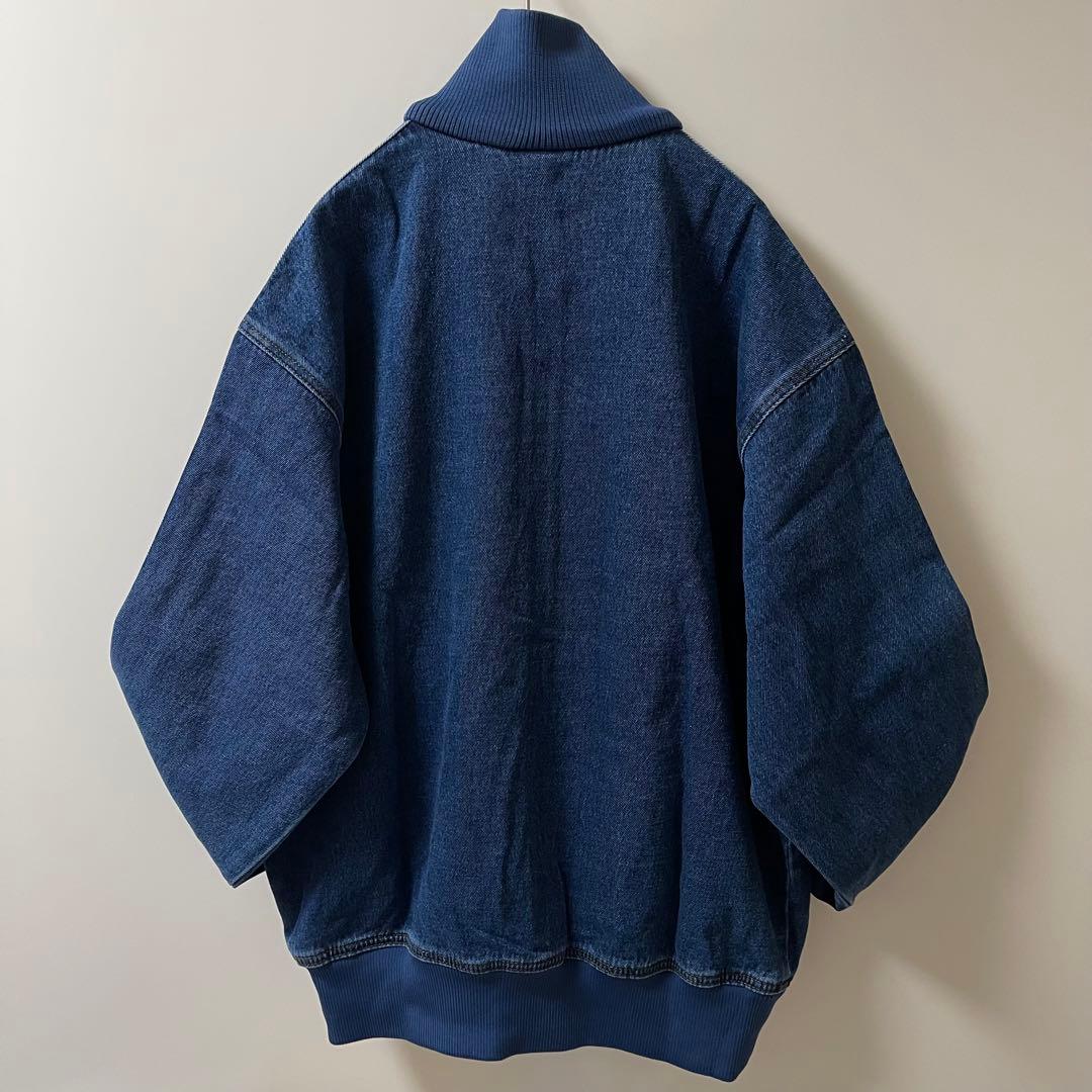 新品XS】アディダス　デニムジャケットファイヤーバードトラック インディゴブルー