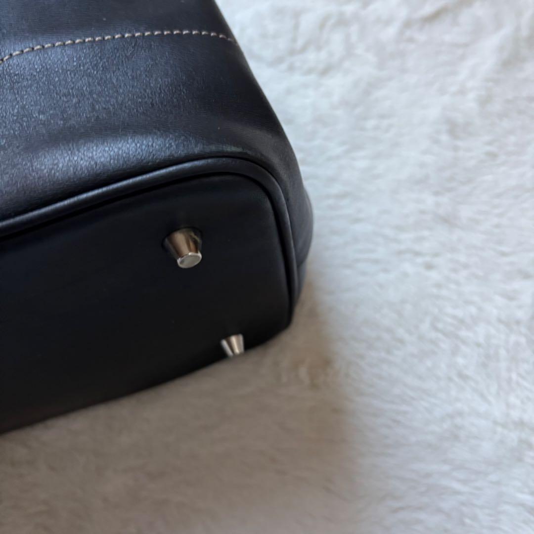 美品　COACH ブラック レザービジネスバッグ　big