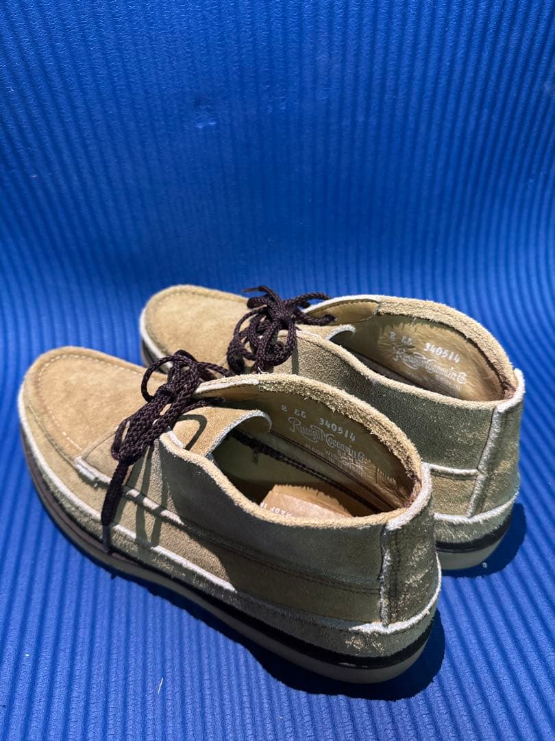 ベージュ スエード ラッセル　モカシン