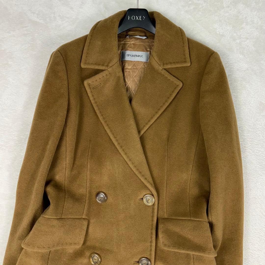 SPORTMAXマックスマーラ カシミヤアンゴラ マキシダブルチェスターコート