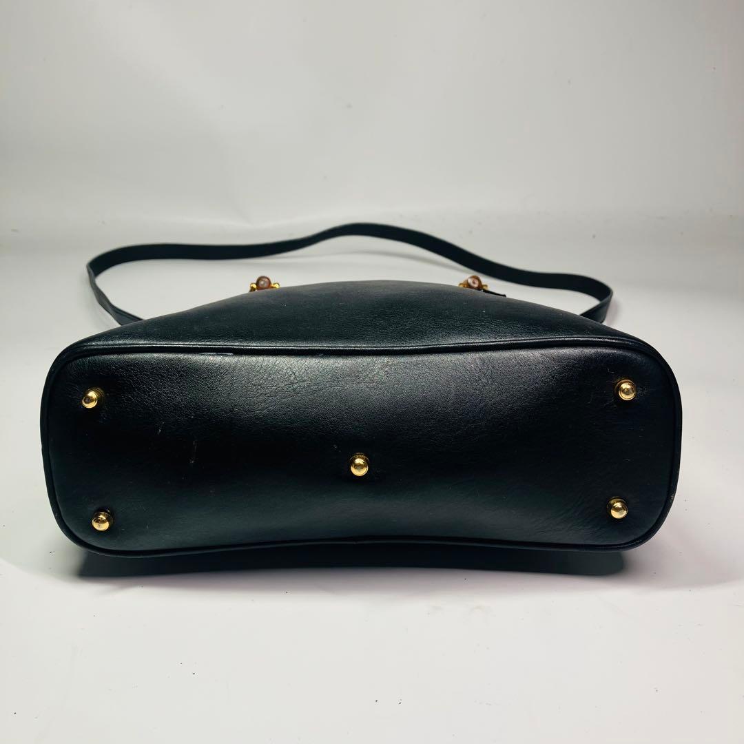 美品　GUCCI オールド　グッチ　バンブー　2way ショルダー　バッグ　黒