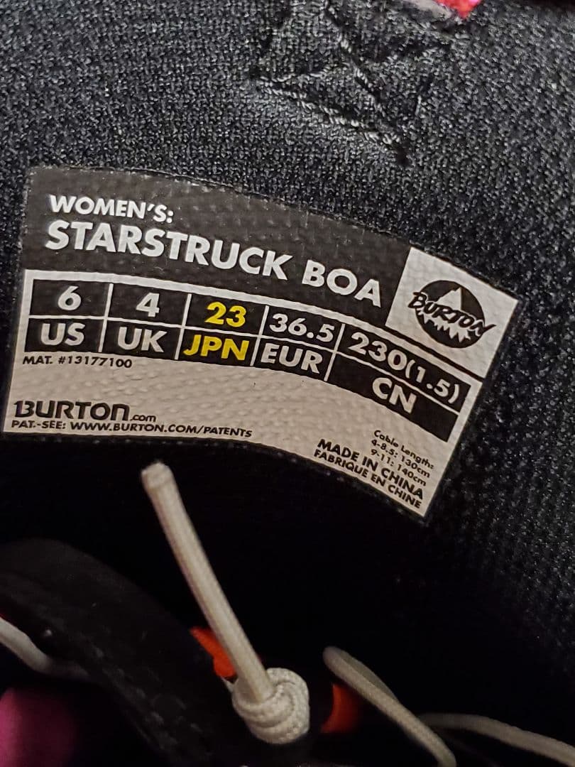 美品 BURTON スノーボードブーツ 女性用 #ブラック#ピンク