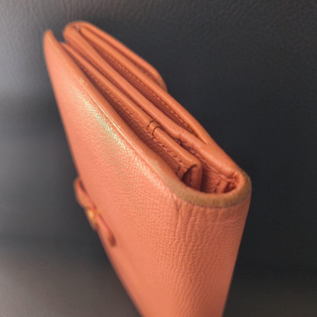 シャネル 長財布 Ｗホック ココボタン ピンク レザー CHANEL