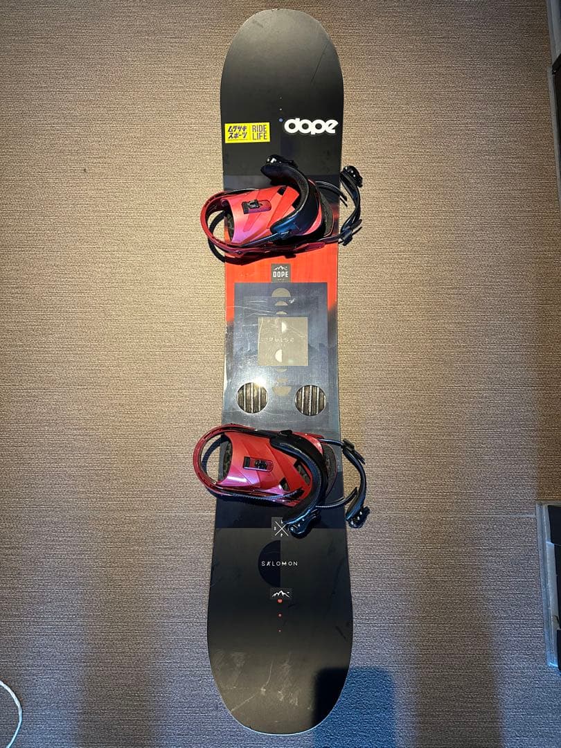 ★サロモン メンズスノーボードセット★156cm+ビン付+ボードケース付