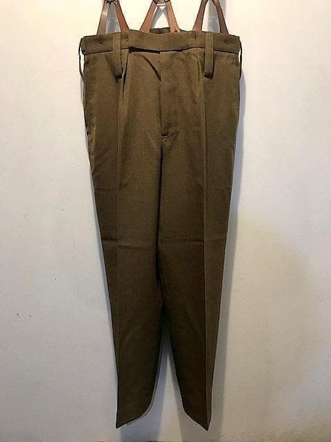 【デッドストック】イギリス軍 ドレスパンツ+サスペンダー W80