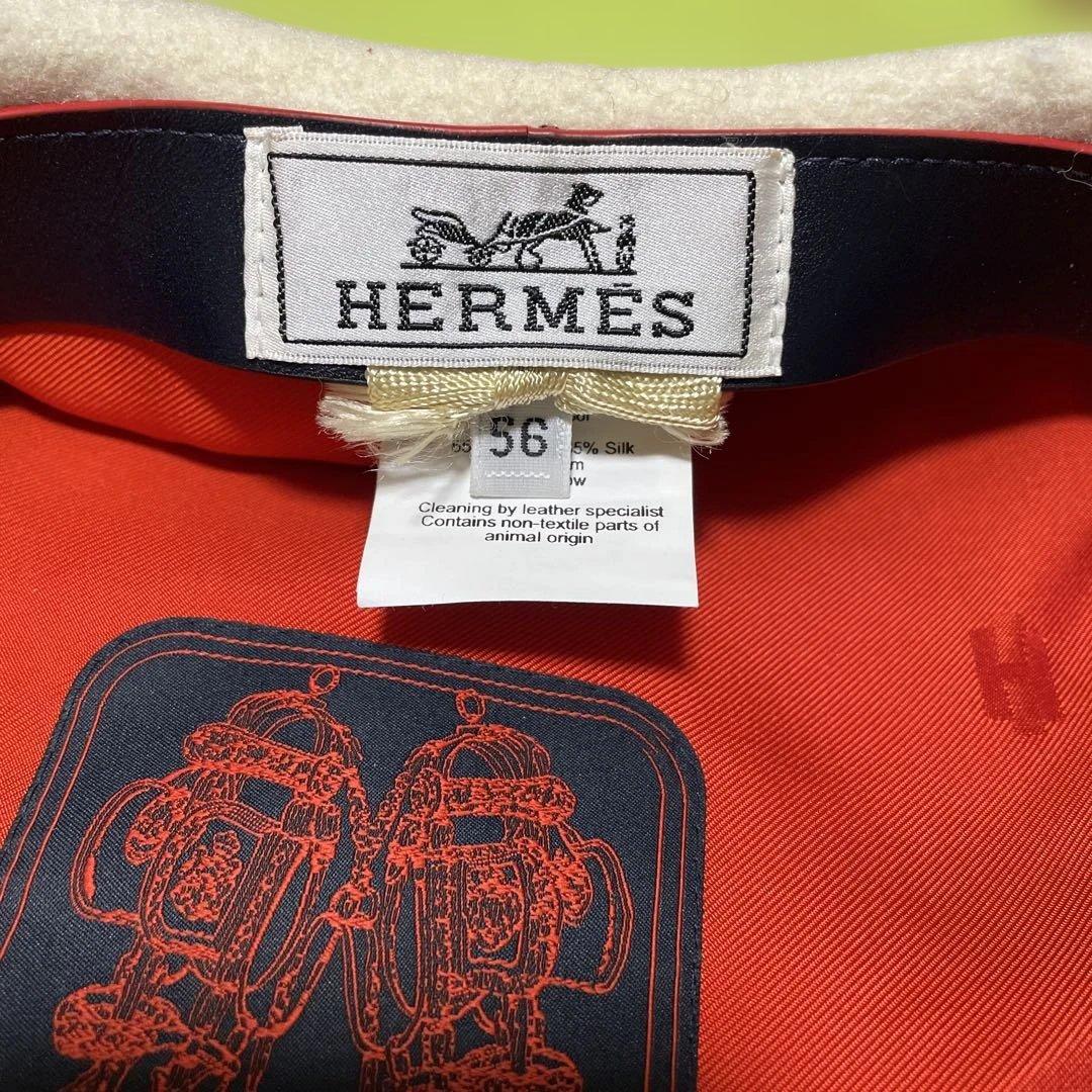 Hermes エルメス　帽子　白　サイズ56