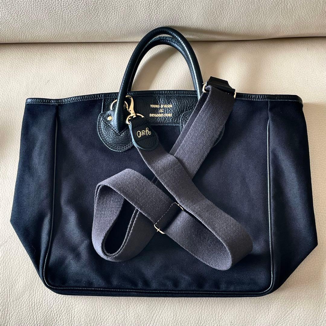 YOUNG&OLSEN fo SALON 2WAYキャンバスショルダー別注品 黒