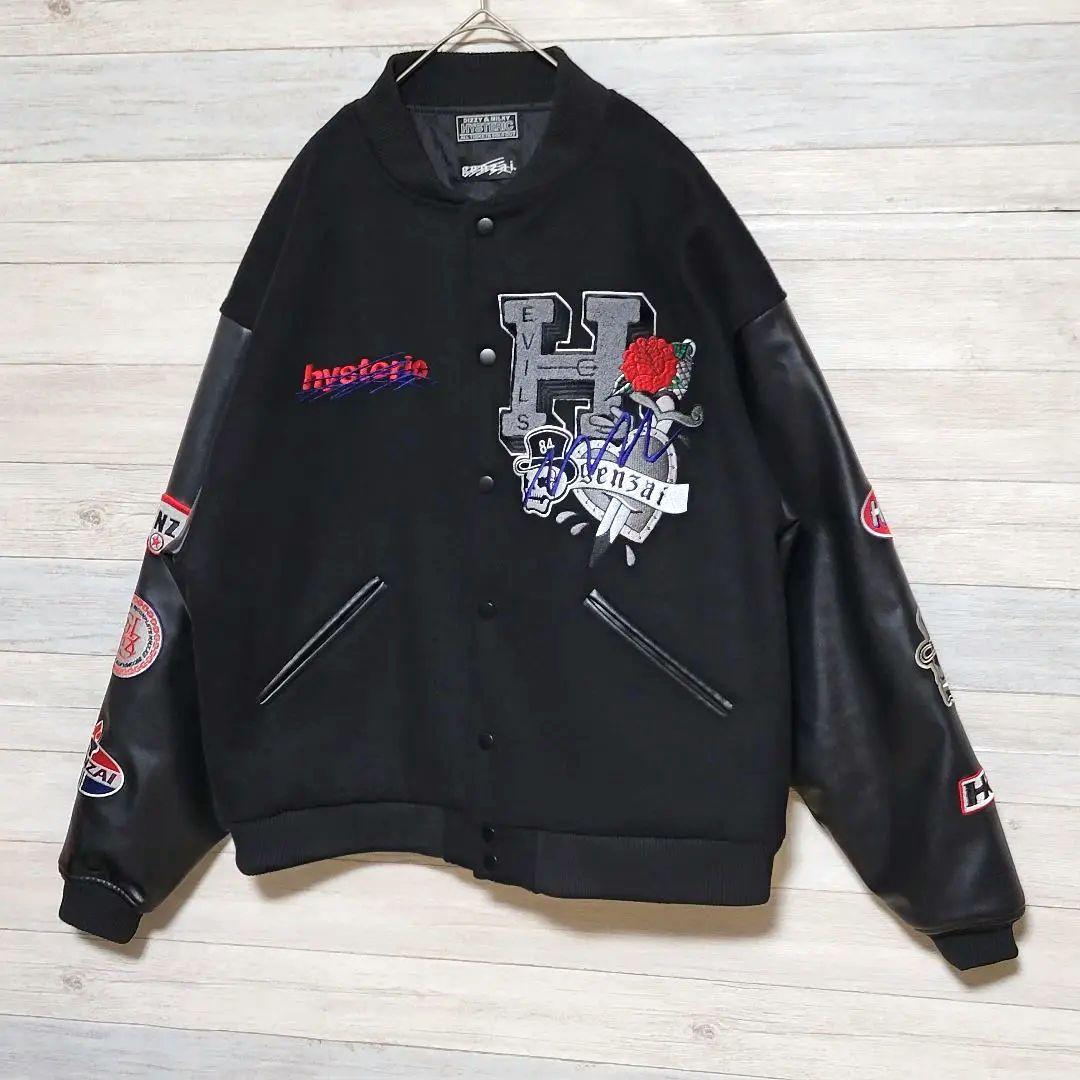 【美品L】HYSTERIC GLAMOUR genzai レザースタジャン 刺繍