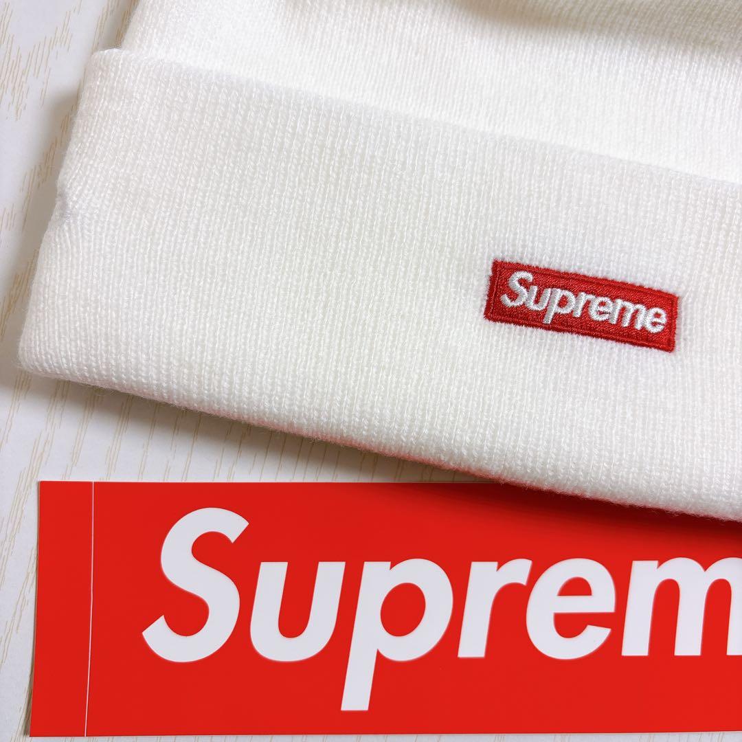 Supreme NEW ERA ニット帽　ビーニー　Sロゴ ホワイト　白　雪