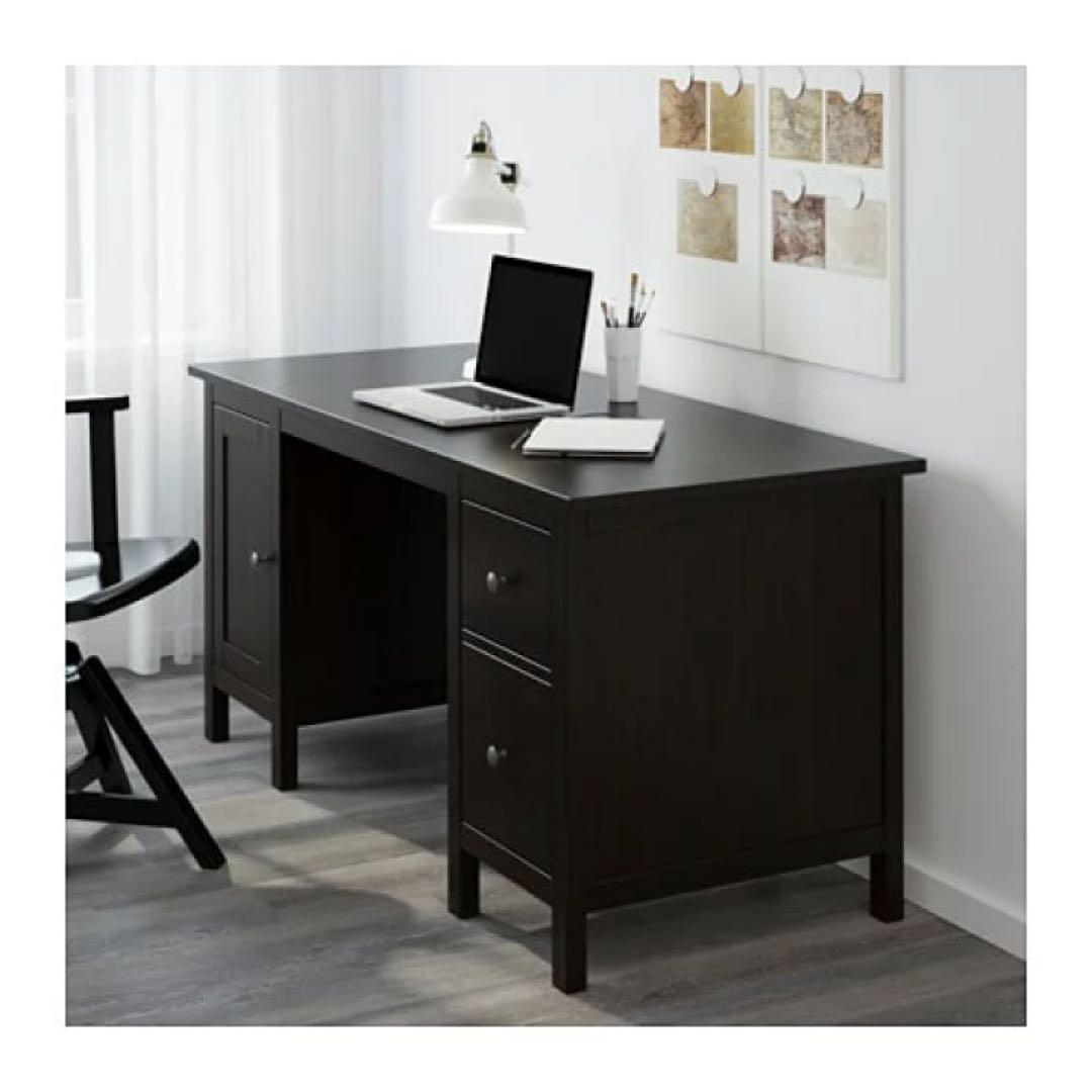 IKEA 廃盤 パソコンデスク ヘムネス ブラック クラシカル 北欧