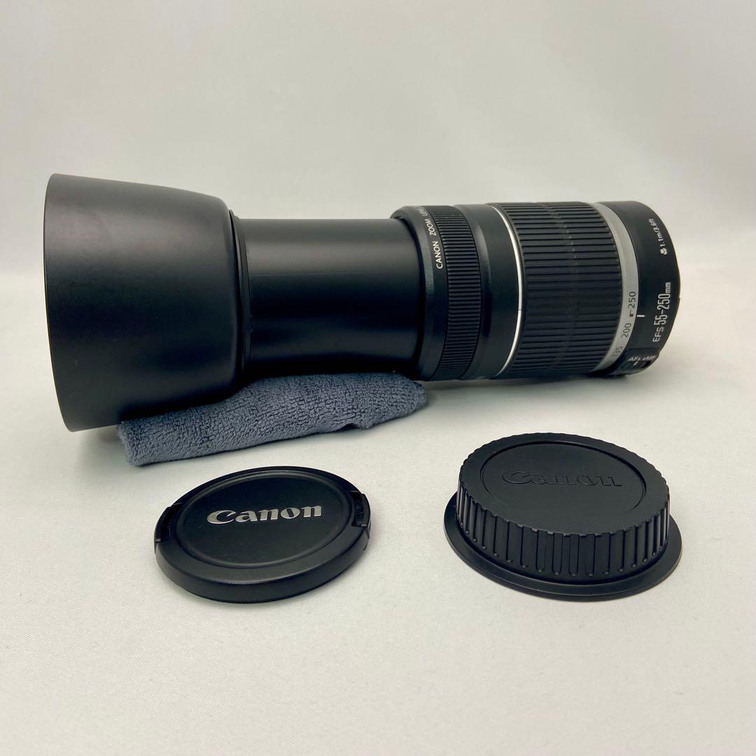 【美品】Canon EF-S 55-250mm F4-5.6 IS フード付
