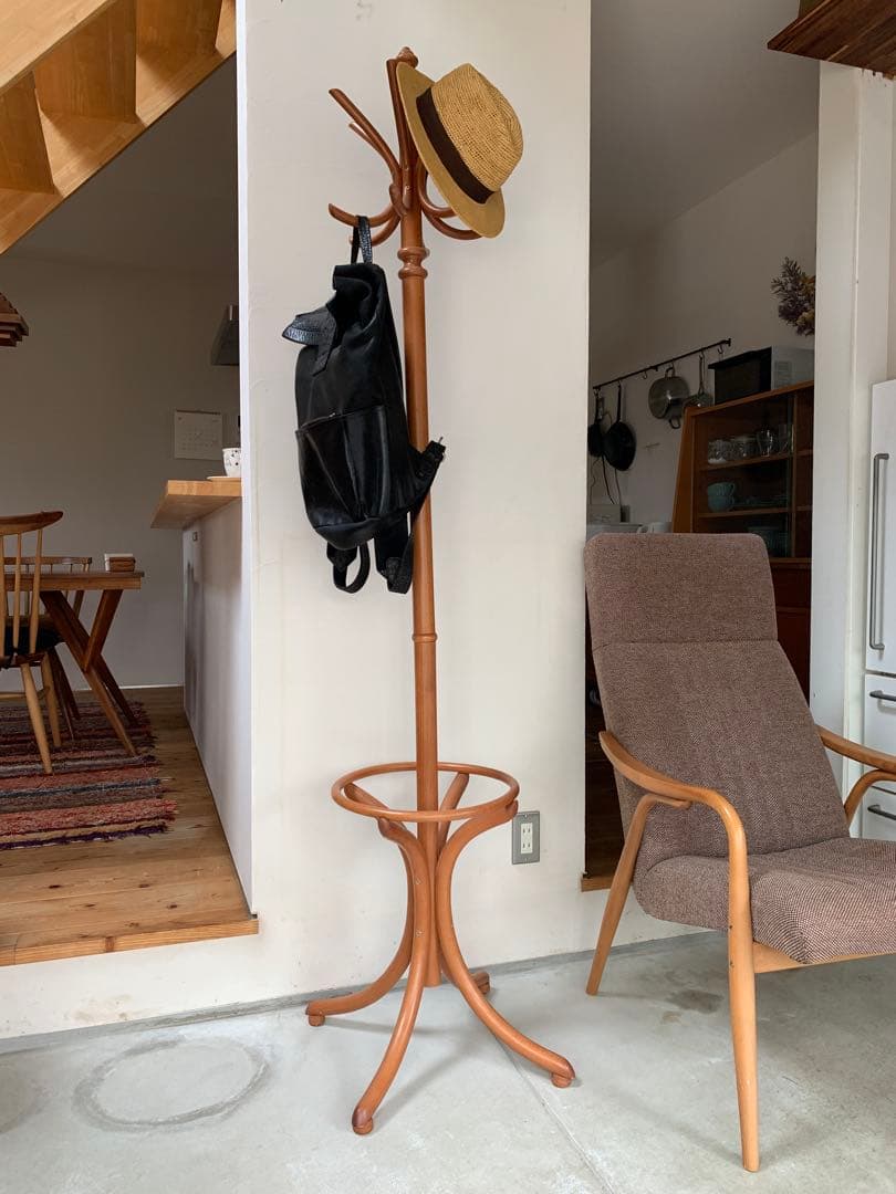 最終価格　希少　unico ton ポールハンガー　コートハンガー　木製