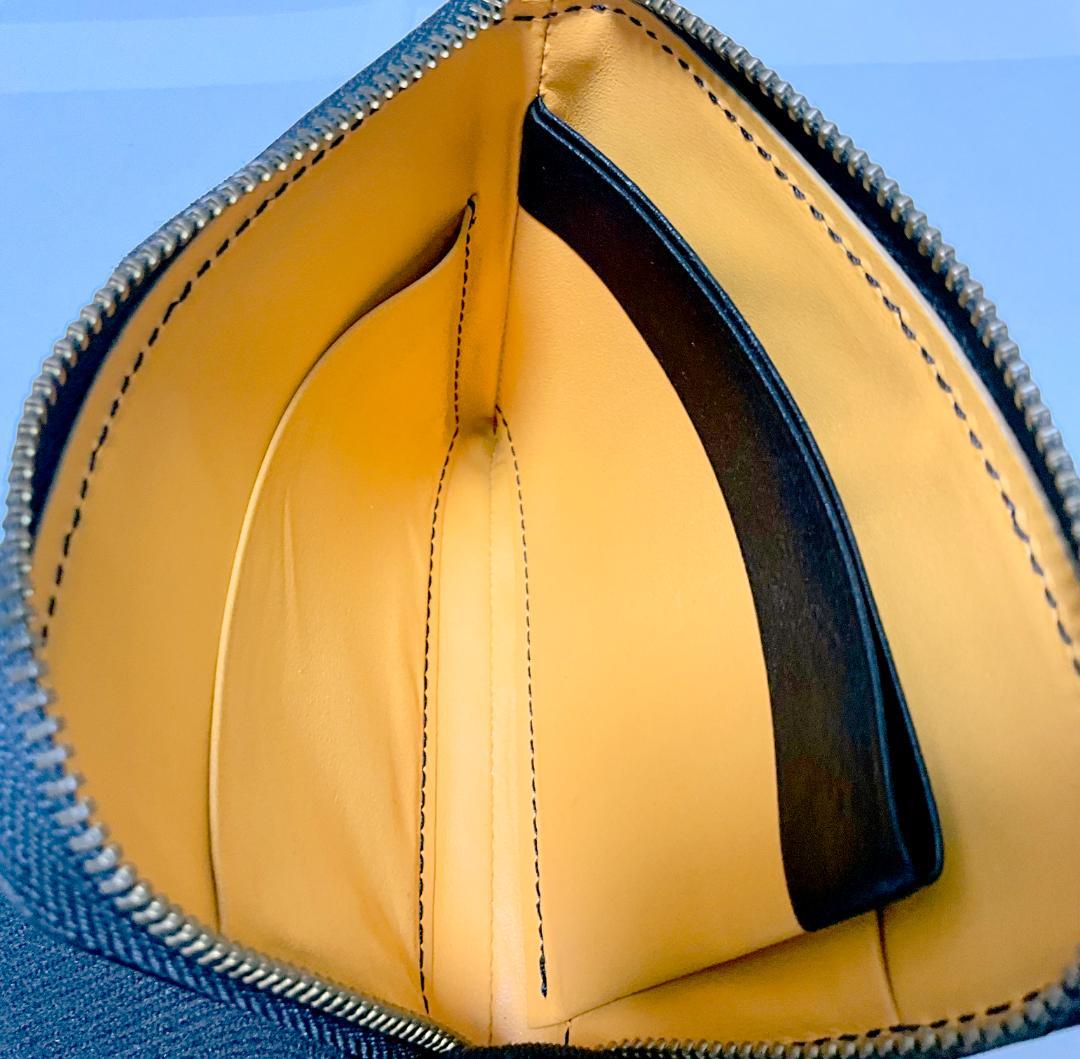 美品★GANZO Lファスナー レザー ミニ財布 コンパクト財布