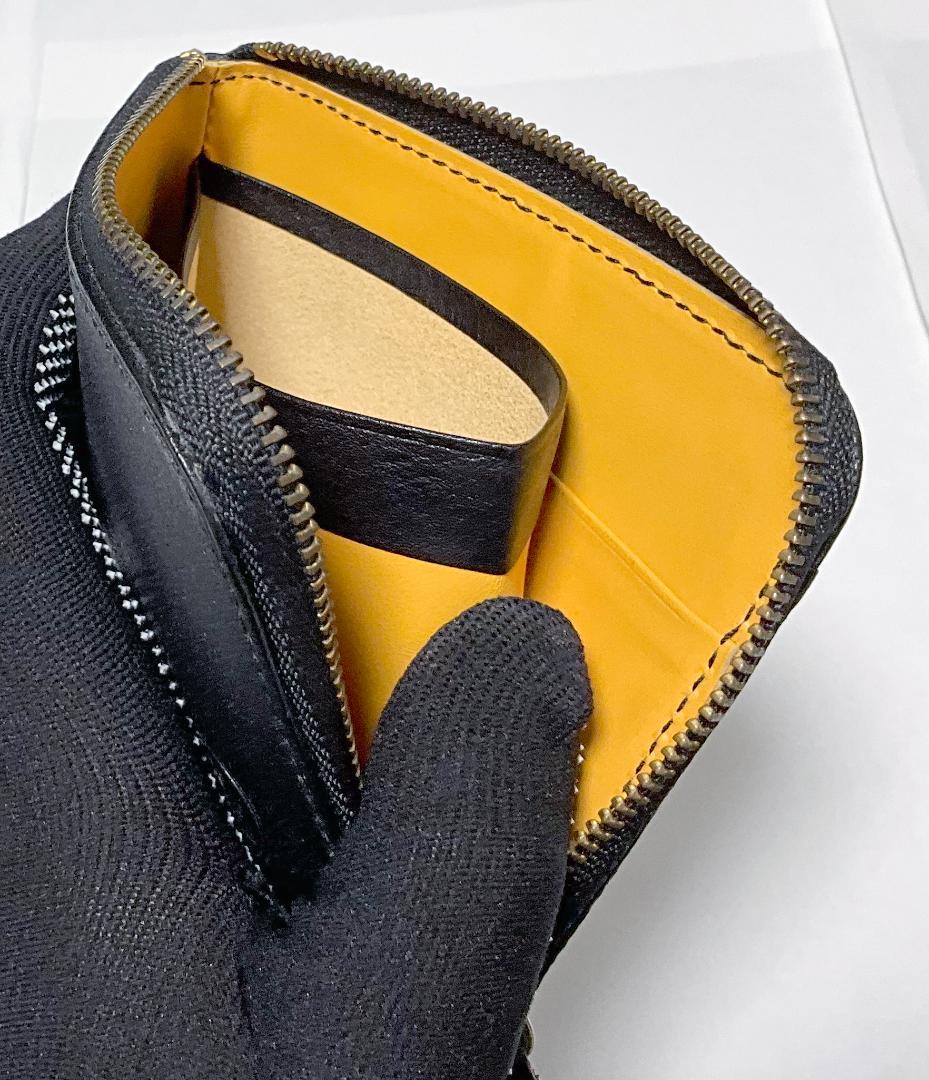 美品★GANZO Lファスナー レザー ミニ財布 コンパクト財布