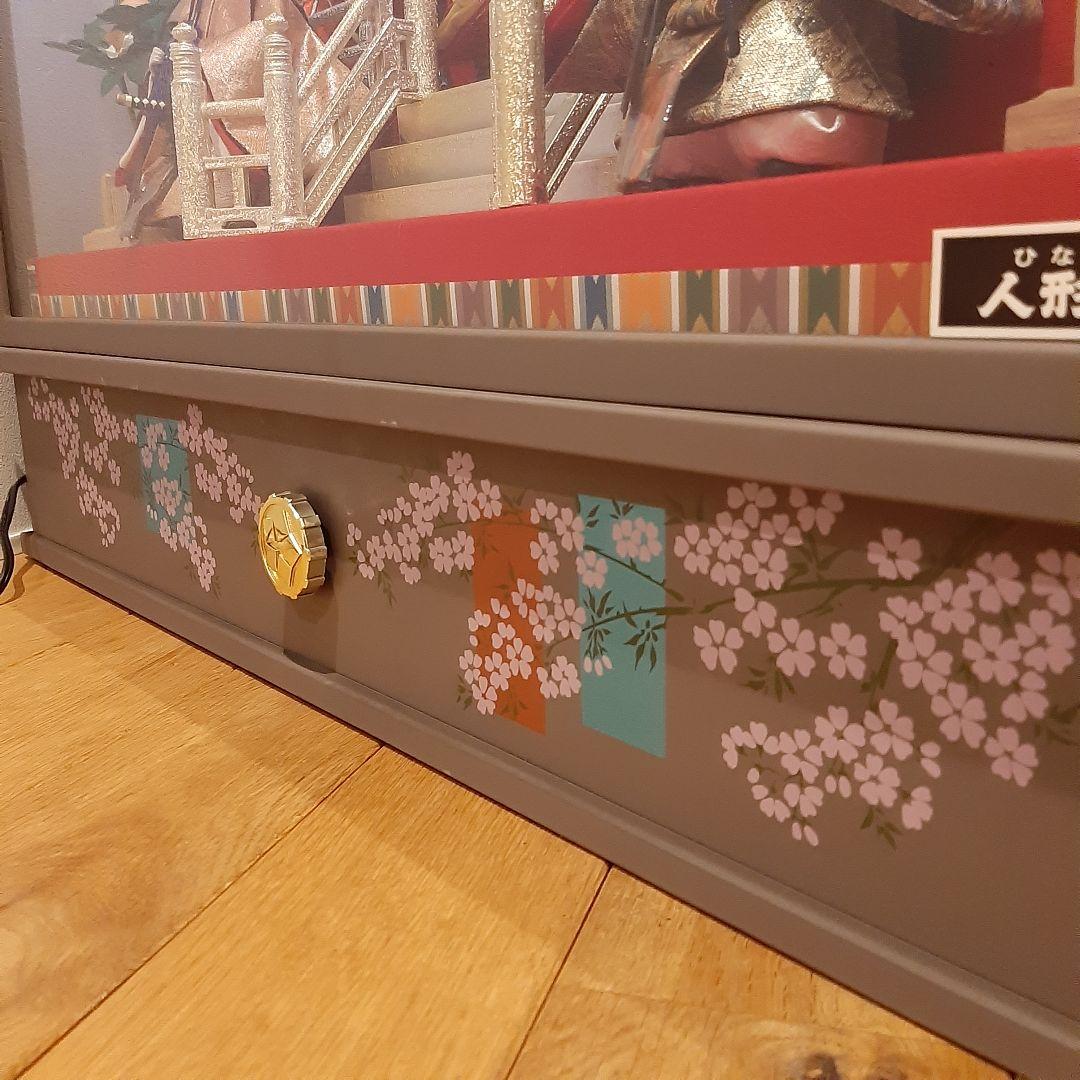 雛人形セット ガラスケース付き　三段飾り　七人飾り　お雛様　平安清玉作