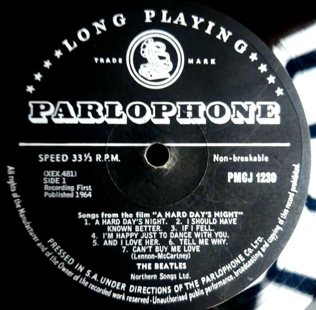 レア南アフリカ盤The Beatles A Hard Day's Night