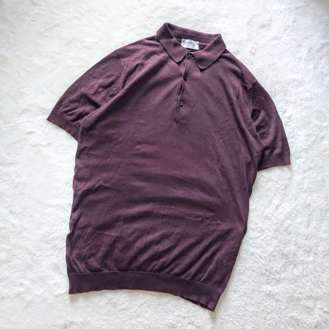 JOHN SMEDLEY シーアイランドコットン ポロシャツ ダークブラウン M