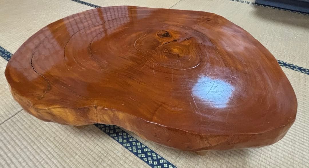 欅　一枚板　座卓　ちゃぶ台　レトロ