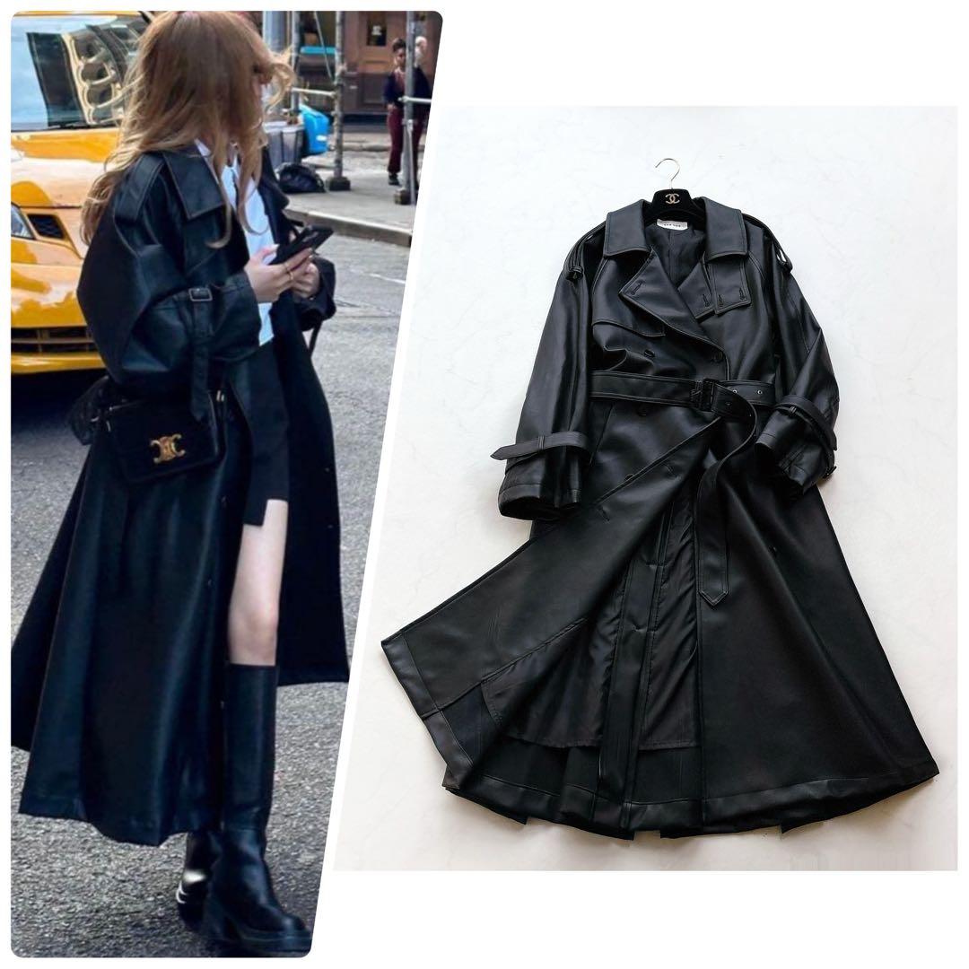 【THE TOE】23AW　AVIGNON TRENCH COAT　レザー　黒