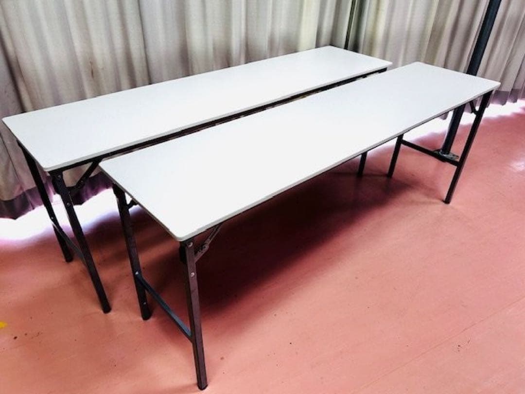 超軽量！アイリスチトセ折り畳み会議テーブル（棚無し）２台