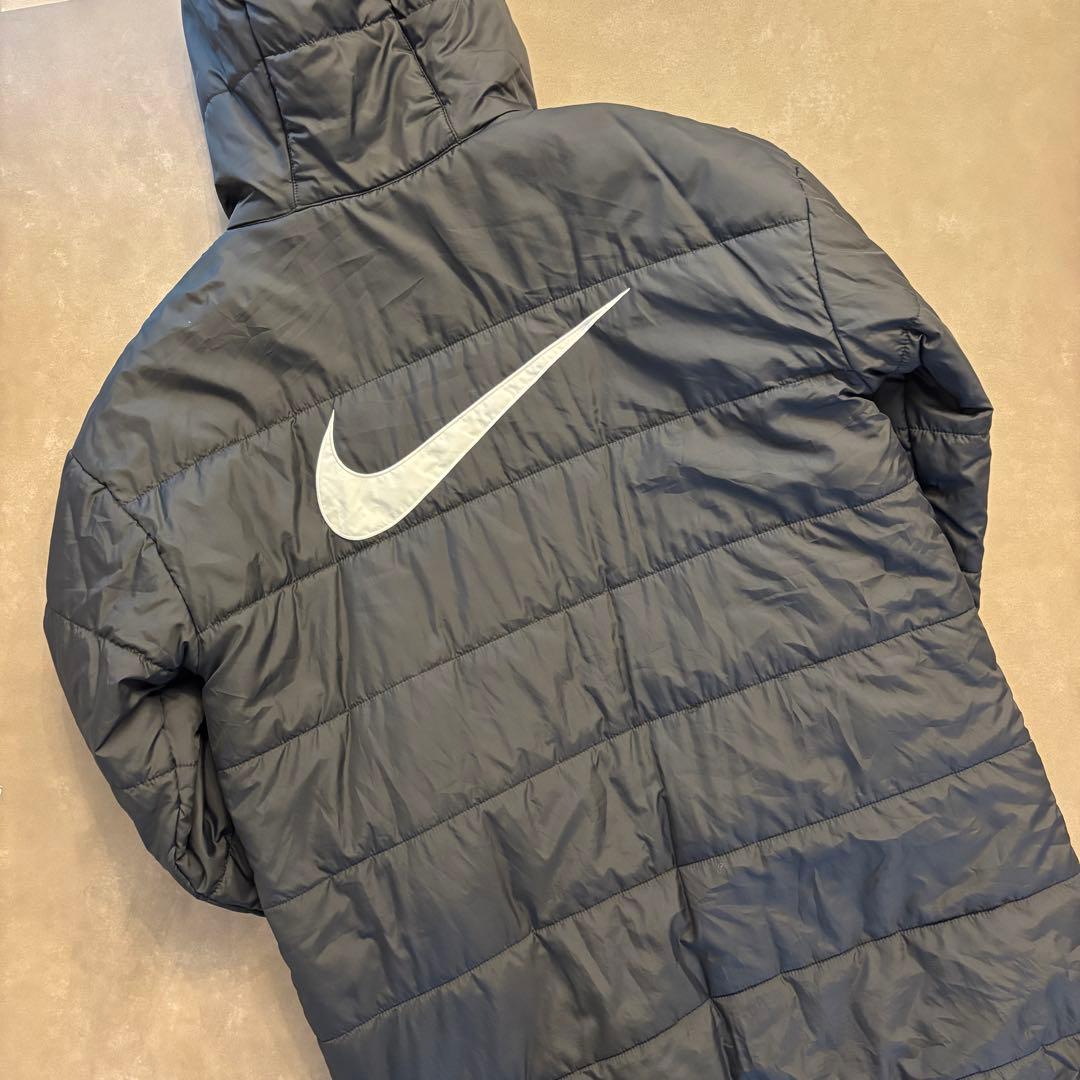 NIKE ナイキ ベンチコート ロングコート 中綿ジャケット 黒 メンズM相当