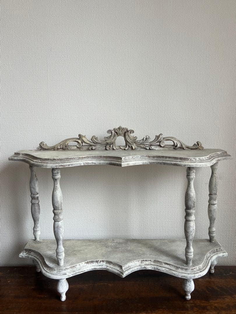 フレンチアンティーク風シェルフ2段