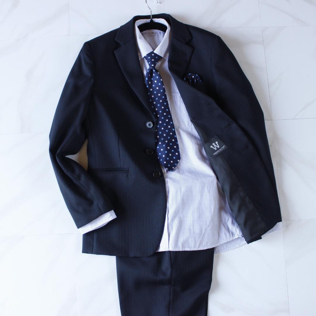 170cm WANDER FACTORY キッズフォーマル 4点セット ネイビー