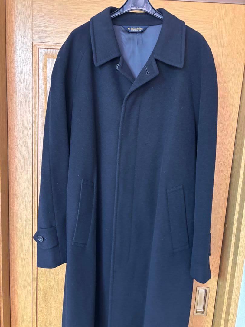 Brooks brothers カシミヤ+ウールのロングコート ネイビー