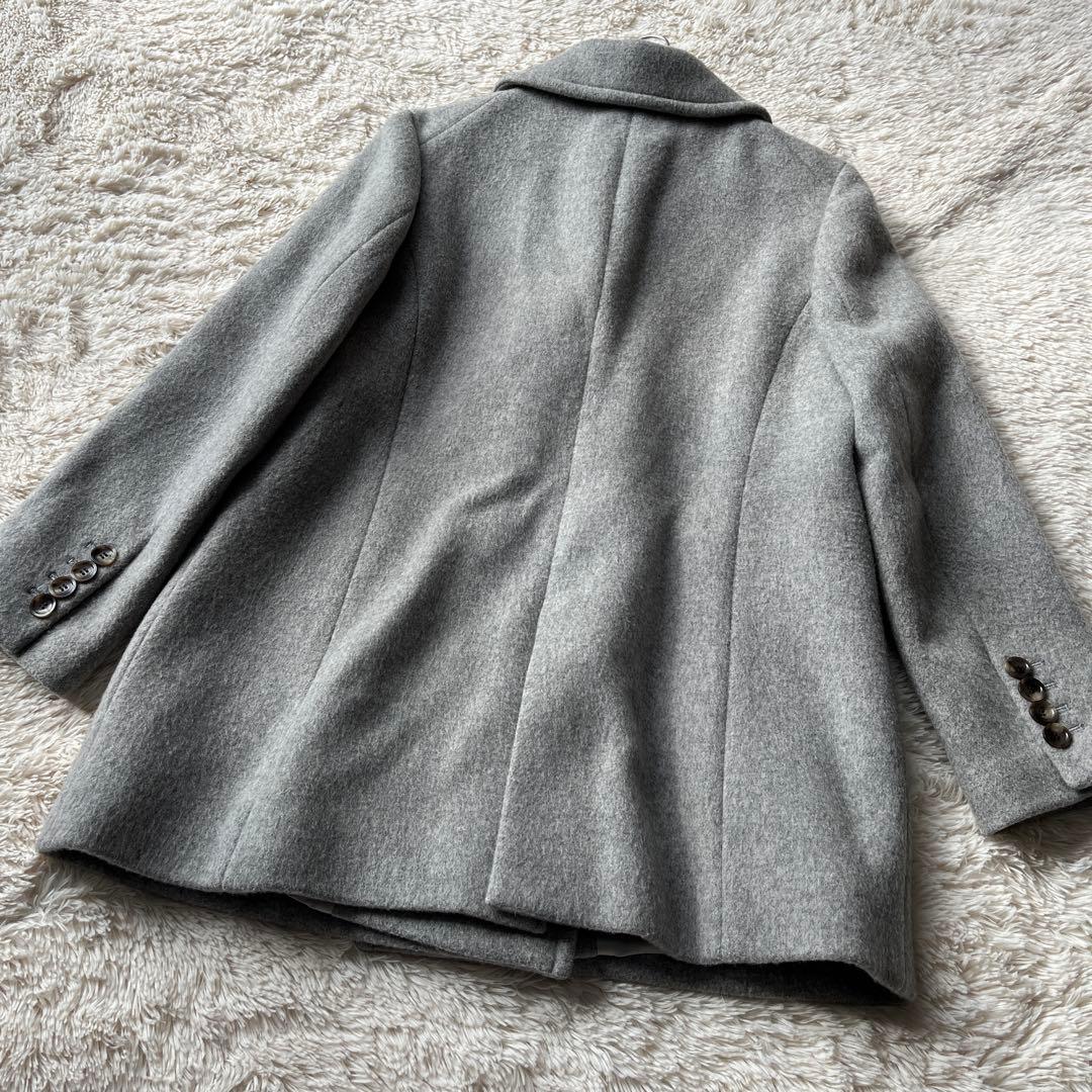 Mee 23区 Pコート ダブルブレストコート サイズ46 ライトグレー