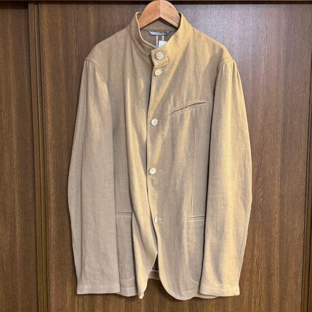 ARMANI アルマーニ リネン コットン ジャケット スタンドカラー 50