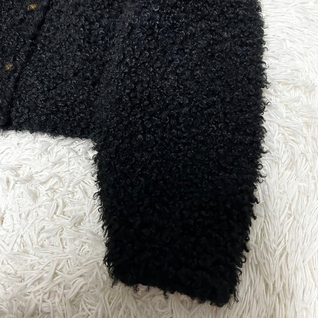 未使用タグ付き　CADUNE ボアジャン　ブラック　36 禁ボタン　ノーカラー