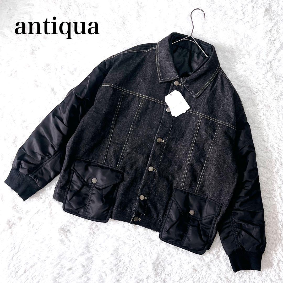 新品未使用 アンティカ デニム×MA-1 ドッキングジャケット 異素材 F