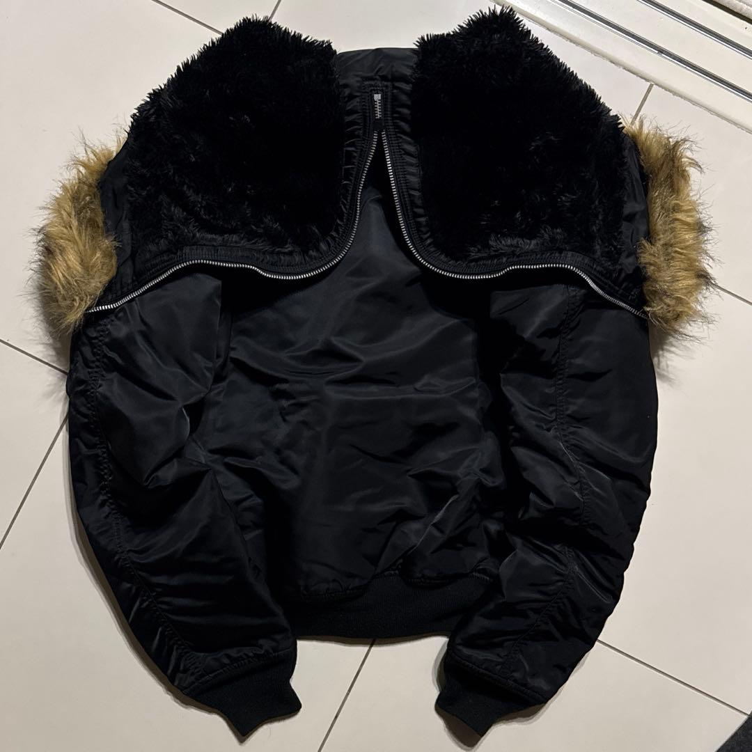 極美品 ALPHA社 N-2B フライトジャケット ブラック 希少サイズ 短丈