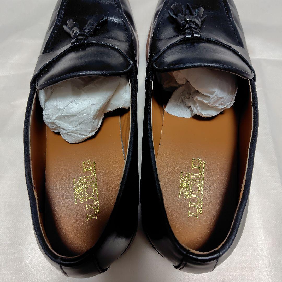 LUCIUS ルシウス　本革 タッセル ローファー 　ブラック　45