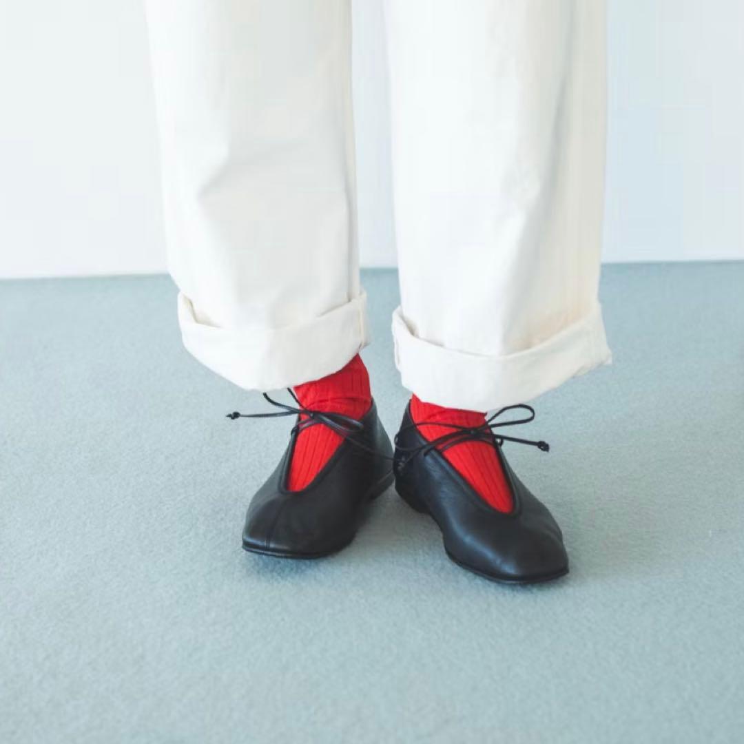 タイムセール❣️SUI☆レースアップシューズ ブラック24.5cm レザー 未使用