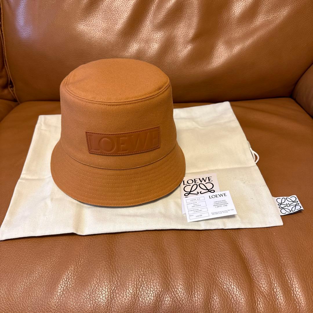 ロエベ バケットハット(キャンバス＆カーフ） 57 バケハ