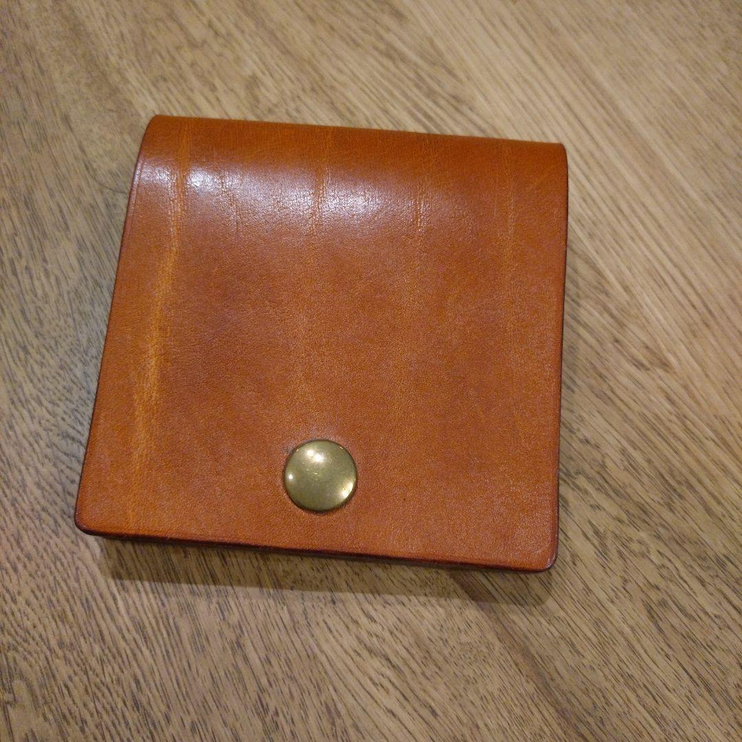 財布　レザー　真鍮ホック