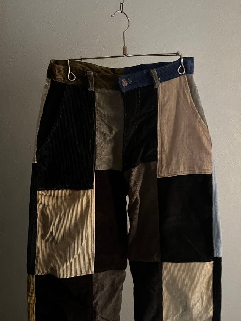 60s コーデュロイ パッチワークパンツ Levi’sボタン／MIT片爪ジップ