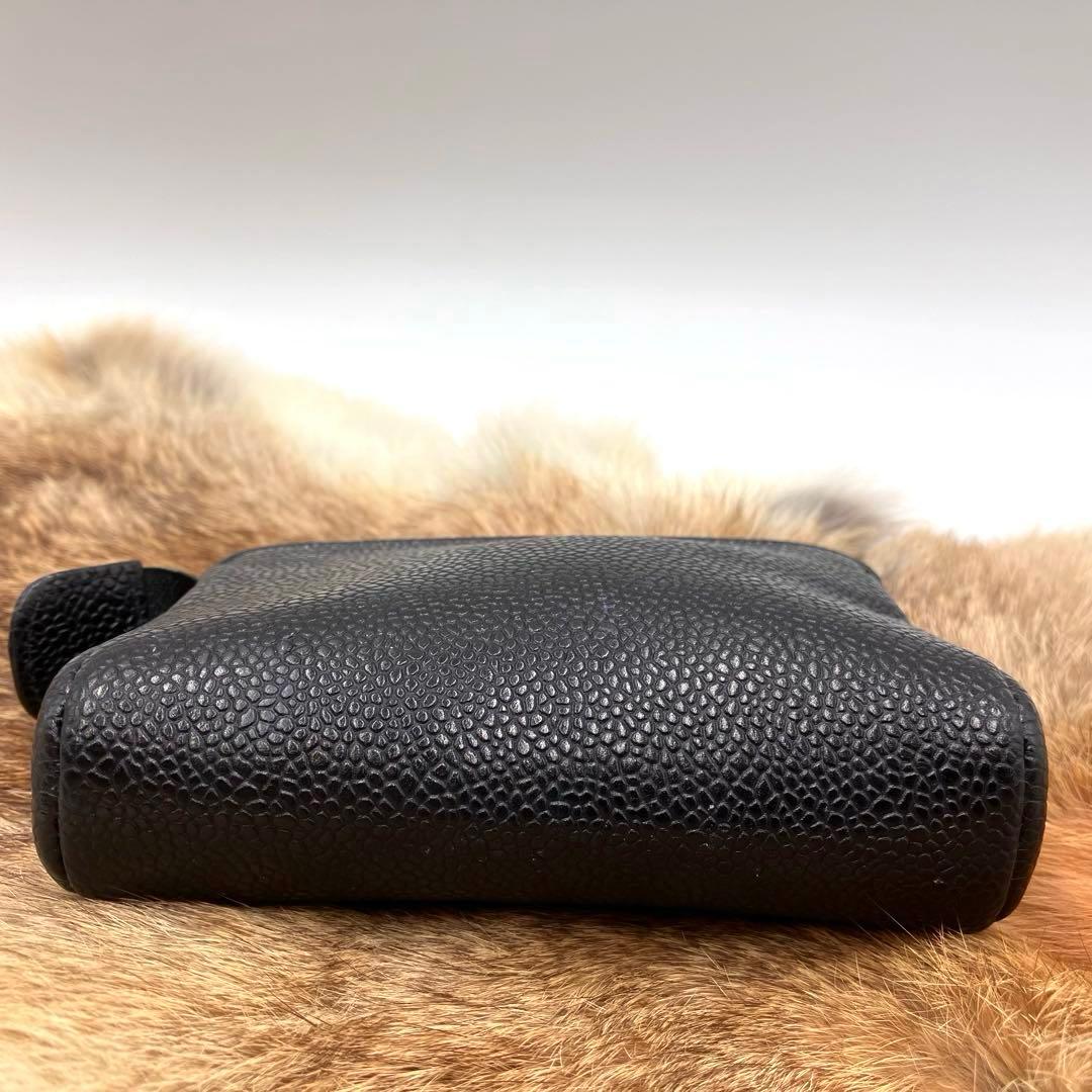 【希少7桁2番台】CHANEL シャネル デカココ　キャビアスキン ブラック