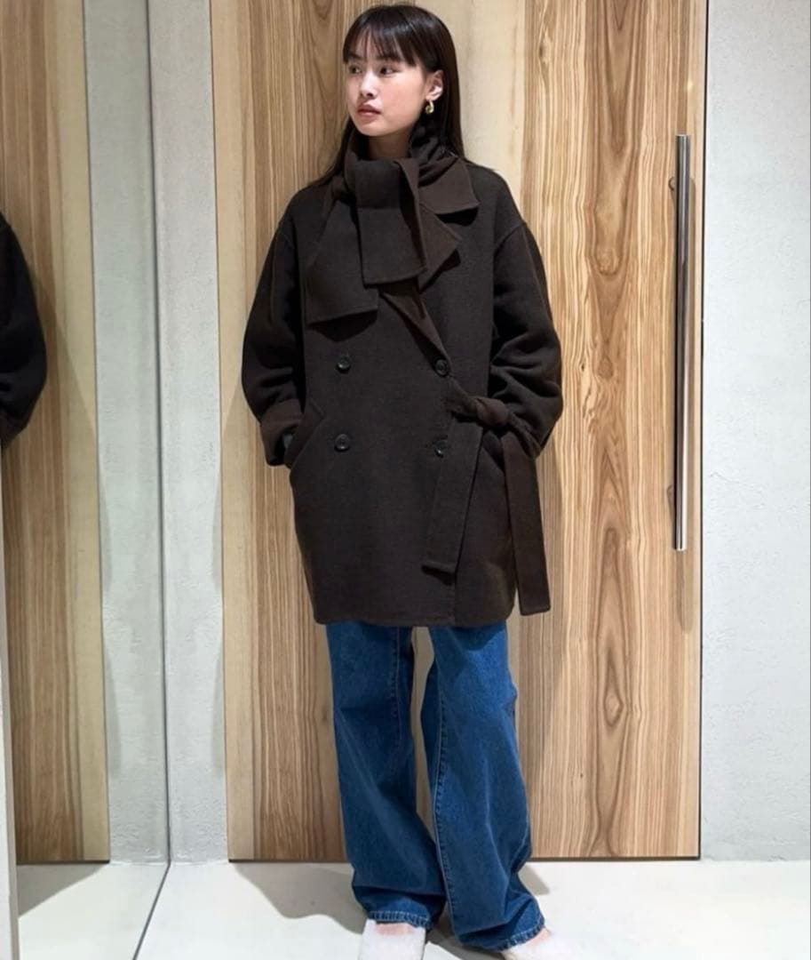 ＜ATTISESSION＞リバー ベルト コート　50,600円