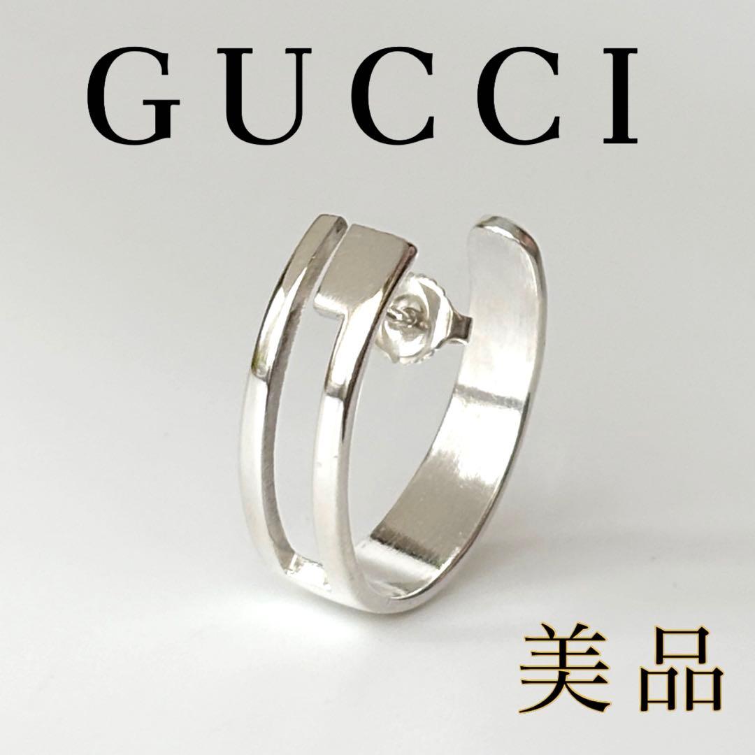 美品⭐️ GUCCI グッチ ピアス Gロゴ フープ SV925 片耳