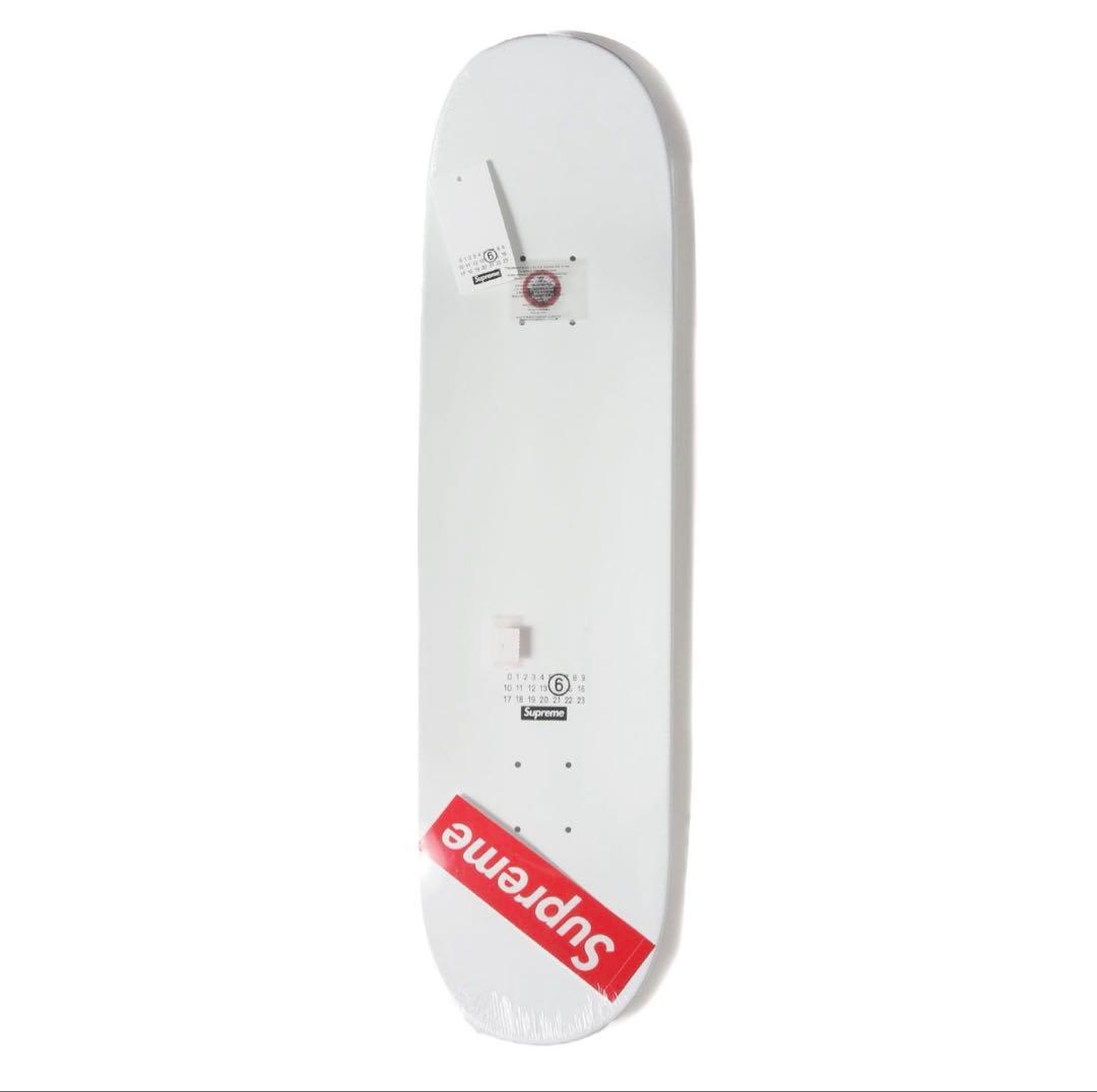 希少アイテムSUPREME×MM6ボックスロゴスケートボード デッキ ホワイト