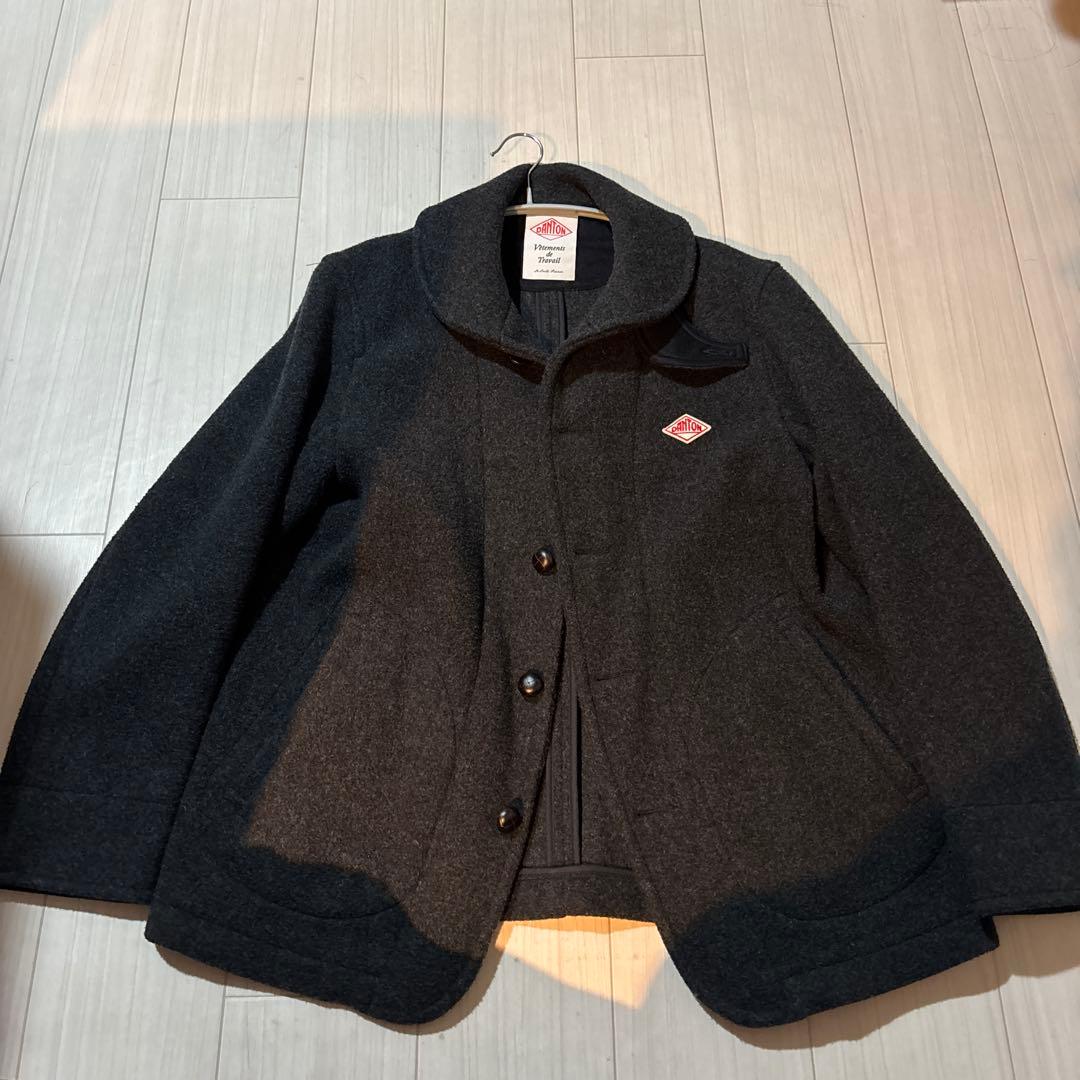 DANTON ウールモッサコート ダークグレー