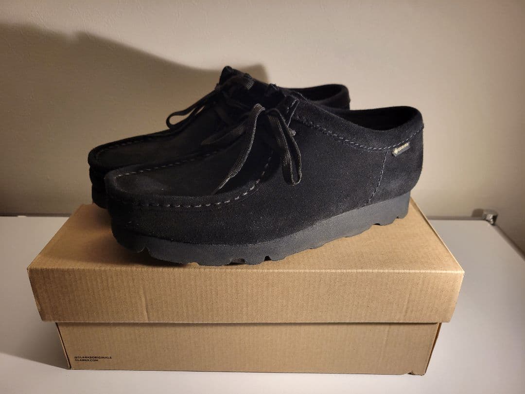 【美品】定価34,100 クラークス ワラビー ゴアテックス ブラック